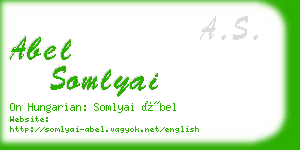 abel somlyai business card